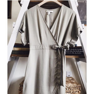 Taupe Wrap Dress